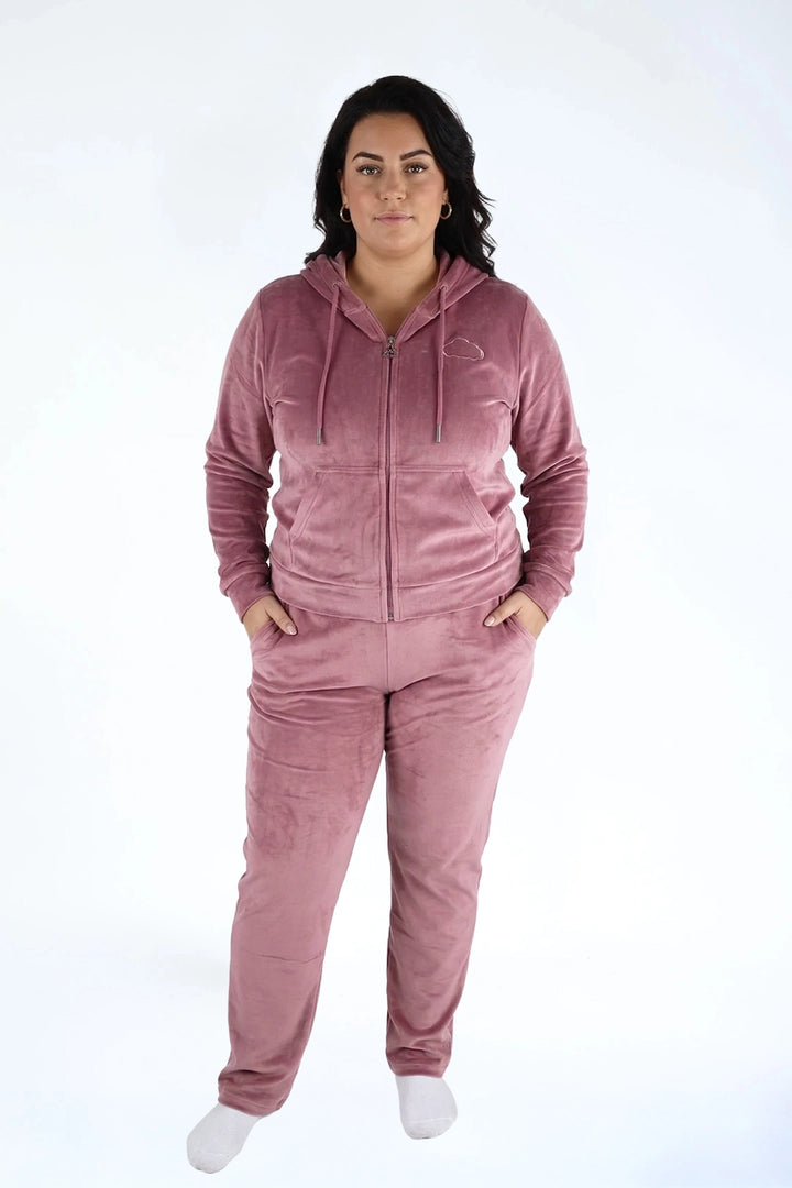 Velvet Broek Metallic Berry 🍇🌷