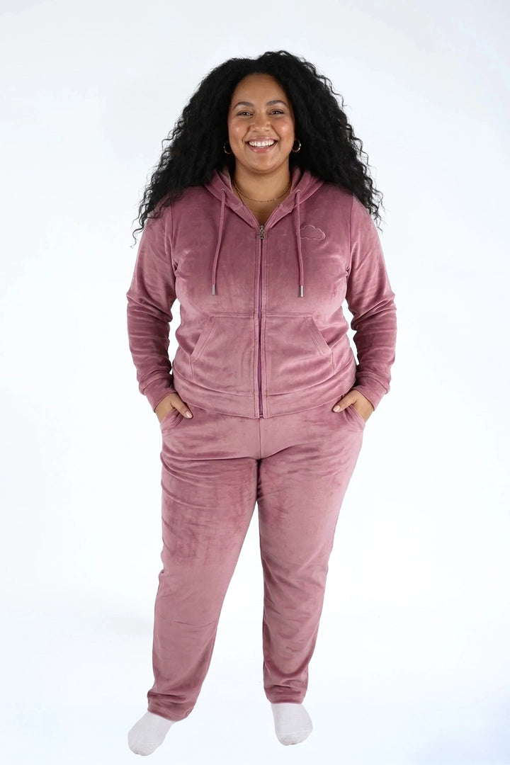 Velvet Broek Metallic Berry 🍇🌷