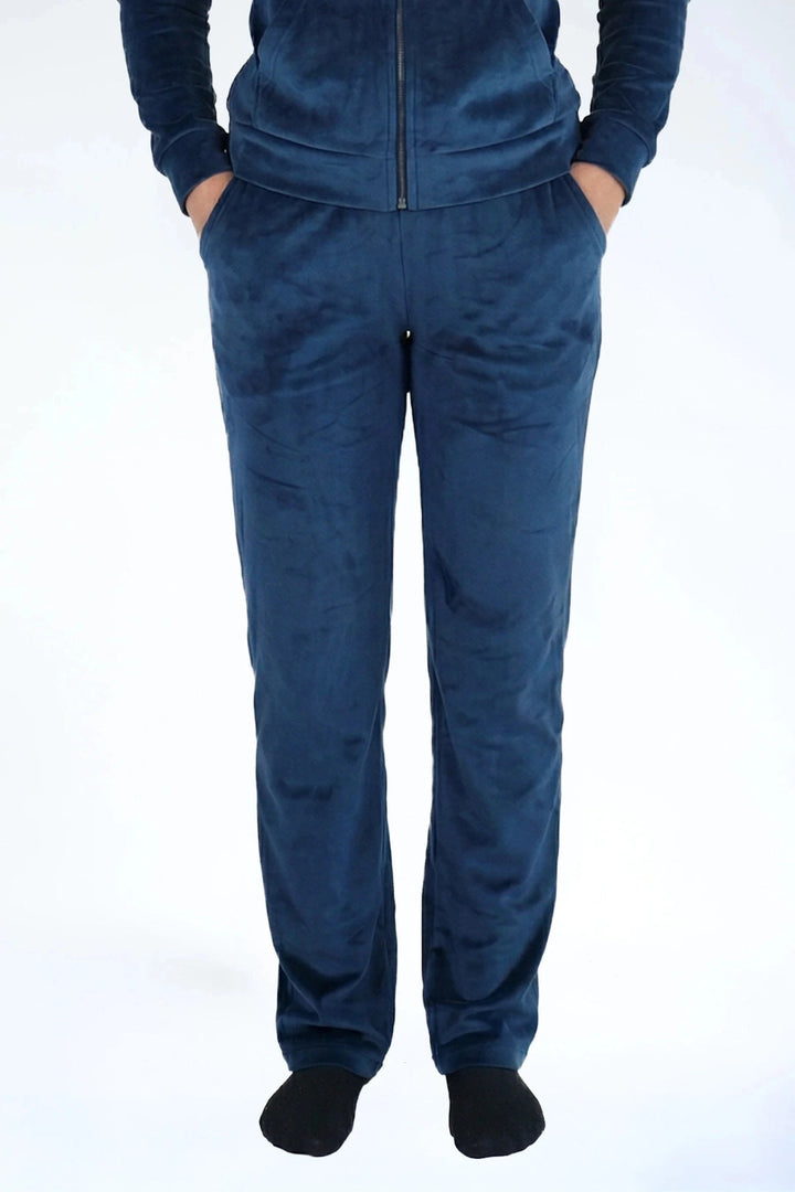 Velvet Broek Midnight Navy — fluwelen twinning broek | Donder