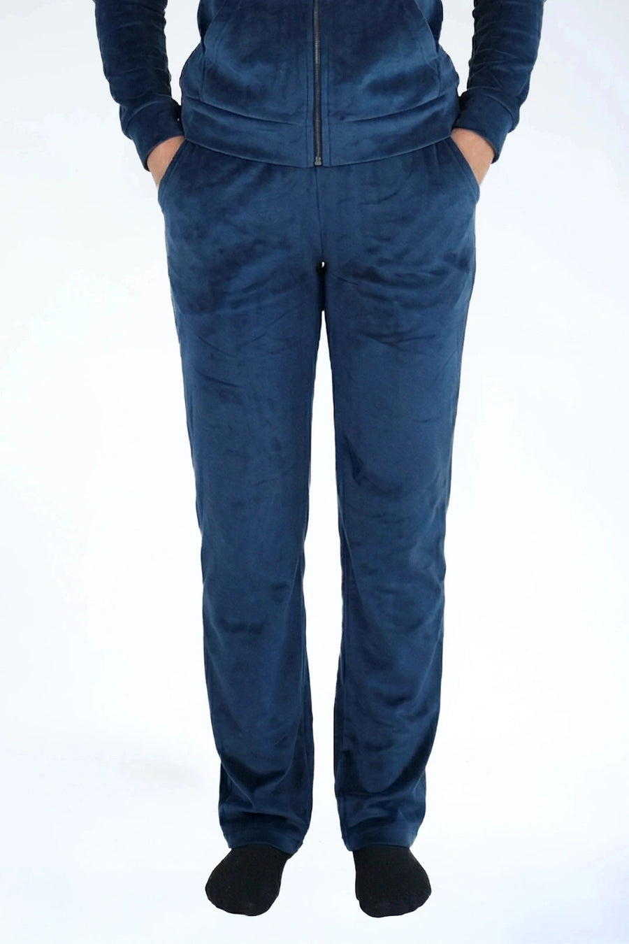 Velvet Broek Midnight Navy — fluwelen twinning broek | Donder