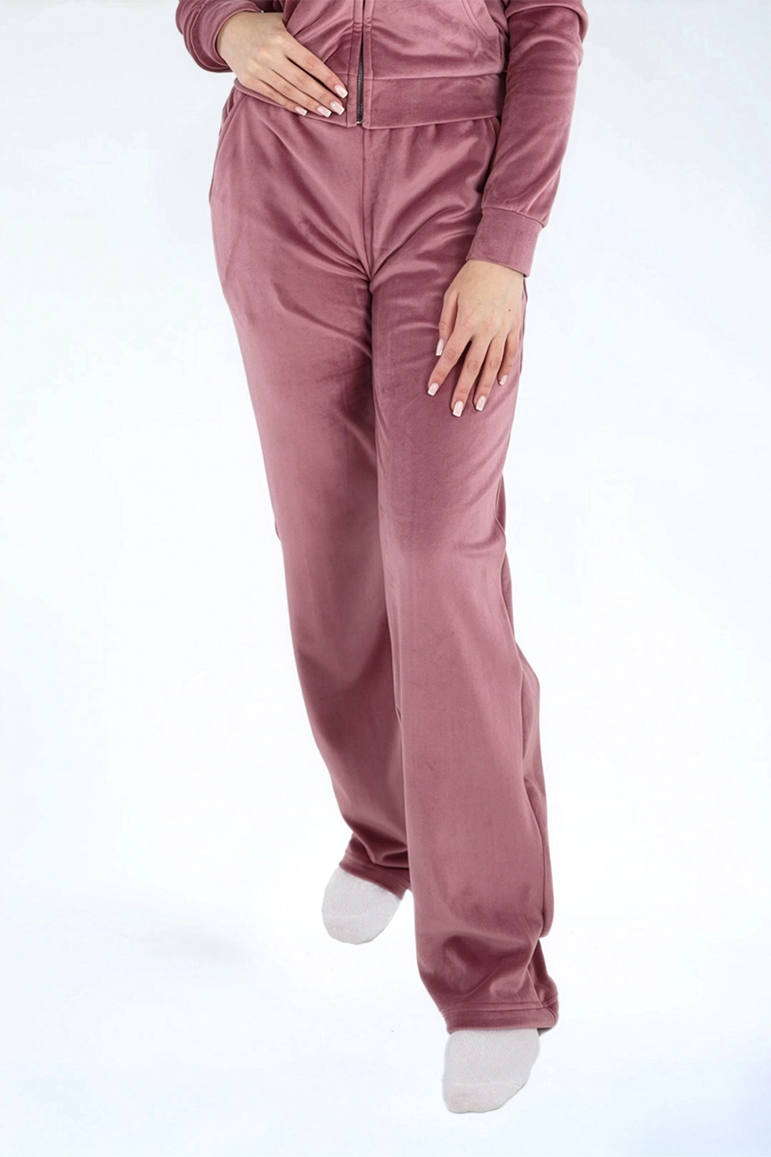 Velvet Broek Metallic Berry 🍇🌷