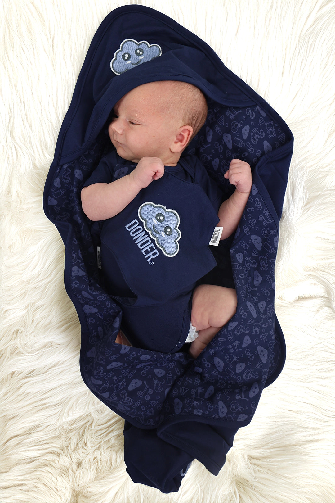 Omslagdoek navy 💙👶🏼
