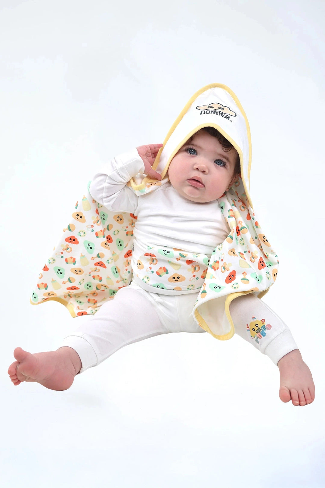 Trainingspakje wit — zacht katoenen kinder setje — styling | Donder