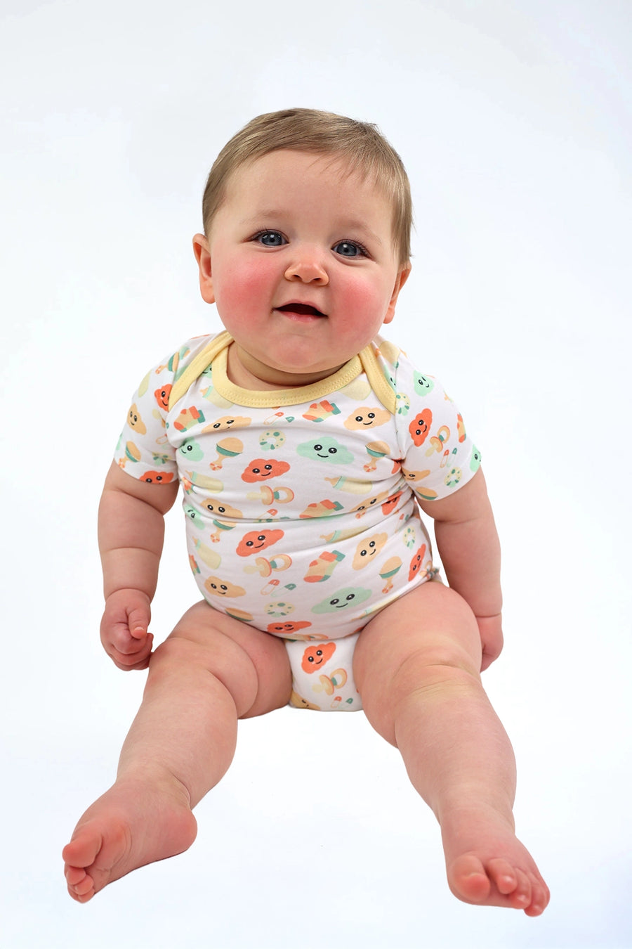 Romper Cloud Fun — vrolijke baby romper met wolkjesprint | Donder