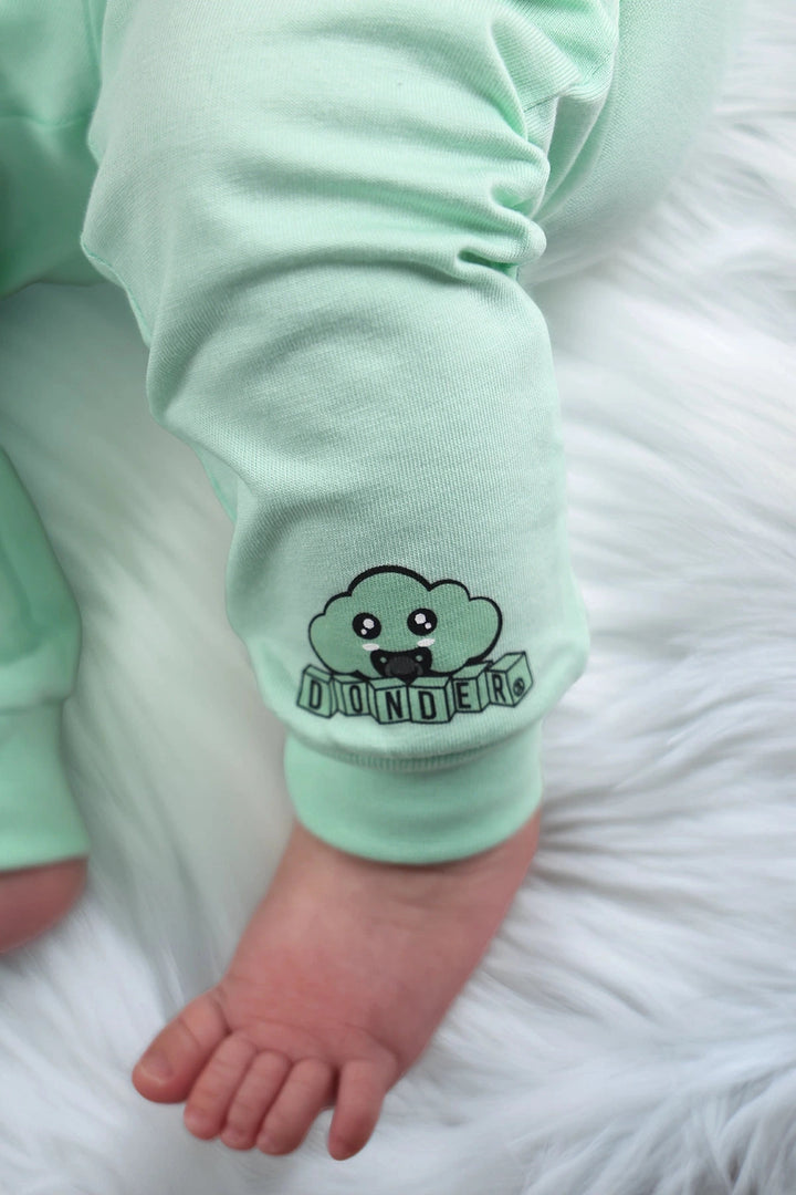 Trainingspakje mint groen — zacht katoenen kinder setje — styling | Donder