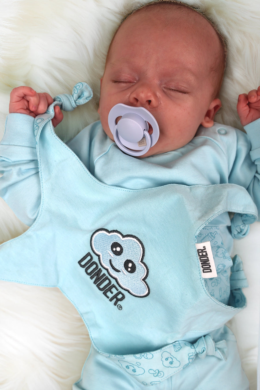 Tutteldoek lichtblauw — zachte lichtblauwe knuffeldoek | Donder