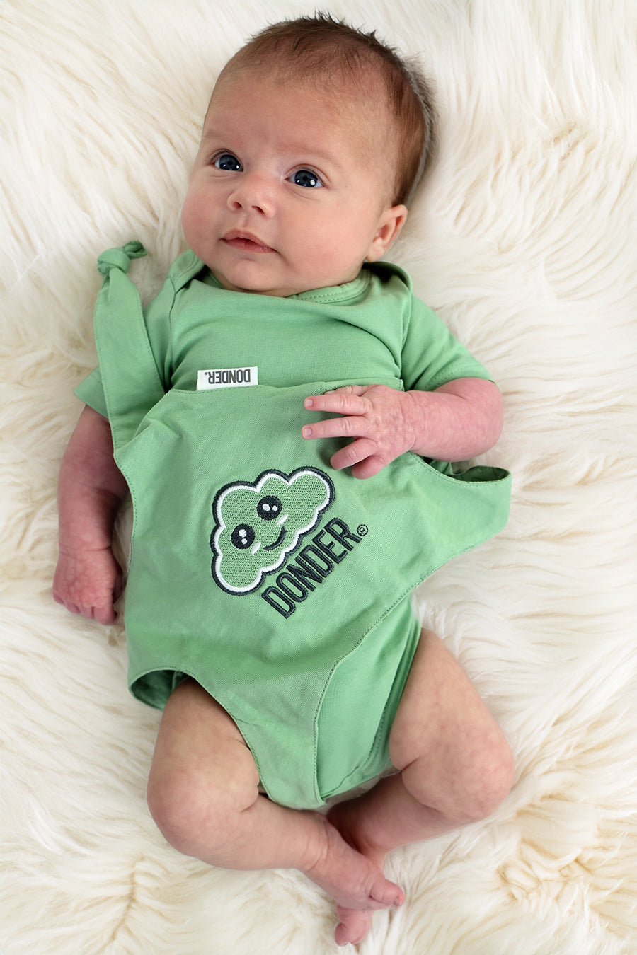 Tutteldoek olijfgroen — zachte olijfgroene knuffeldoek | Donder