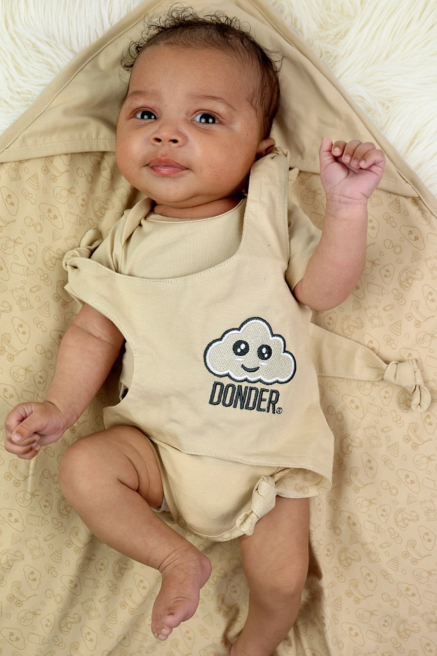 Tutteldoek taupe — zachte taupe knuffeldoek | Donder