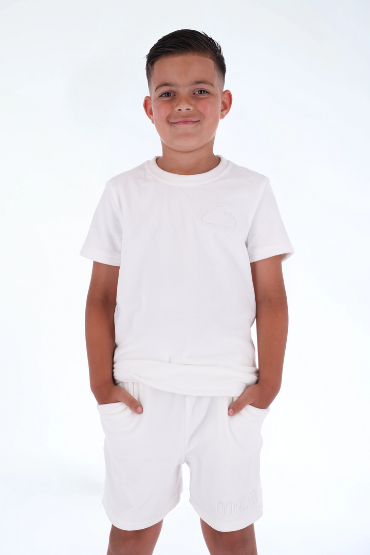 Velvet Summer Set Pearl White