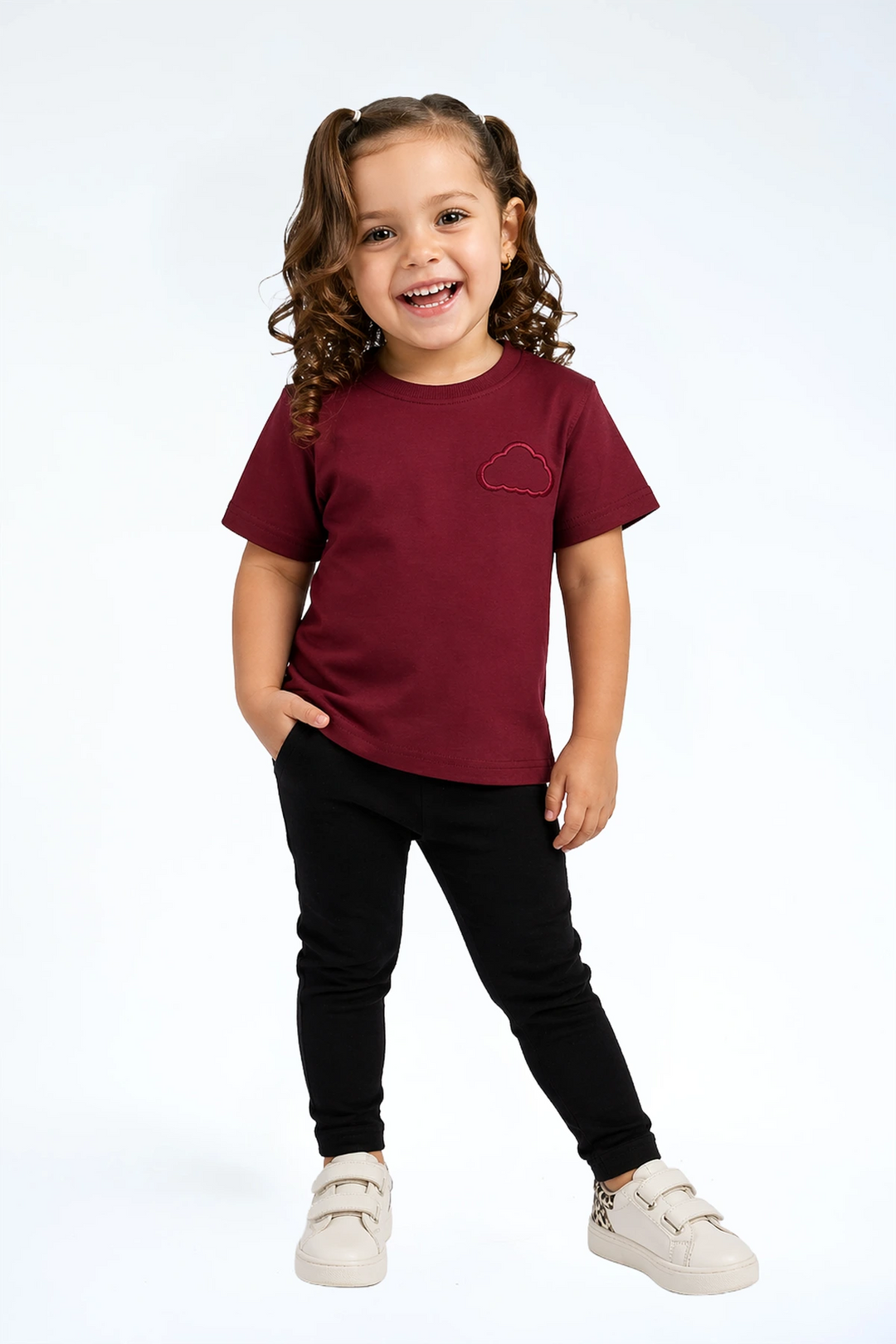 Heavy Tee Essential Bordeaux — zwaar katoenen kinder t-shirt | Donder