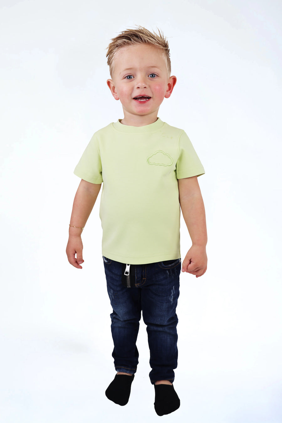 Heavy Tee Essential Appel Groen — zwaar katoenen kinder t-shirt | Donder
