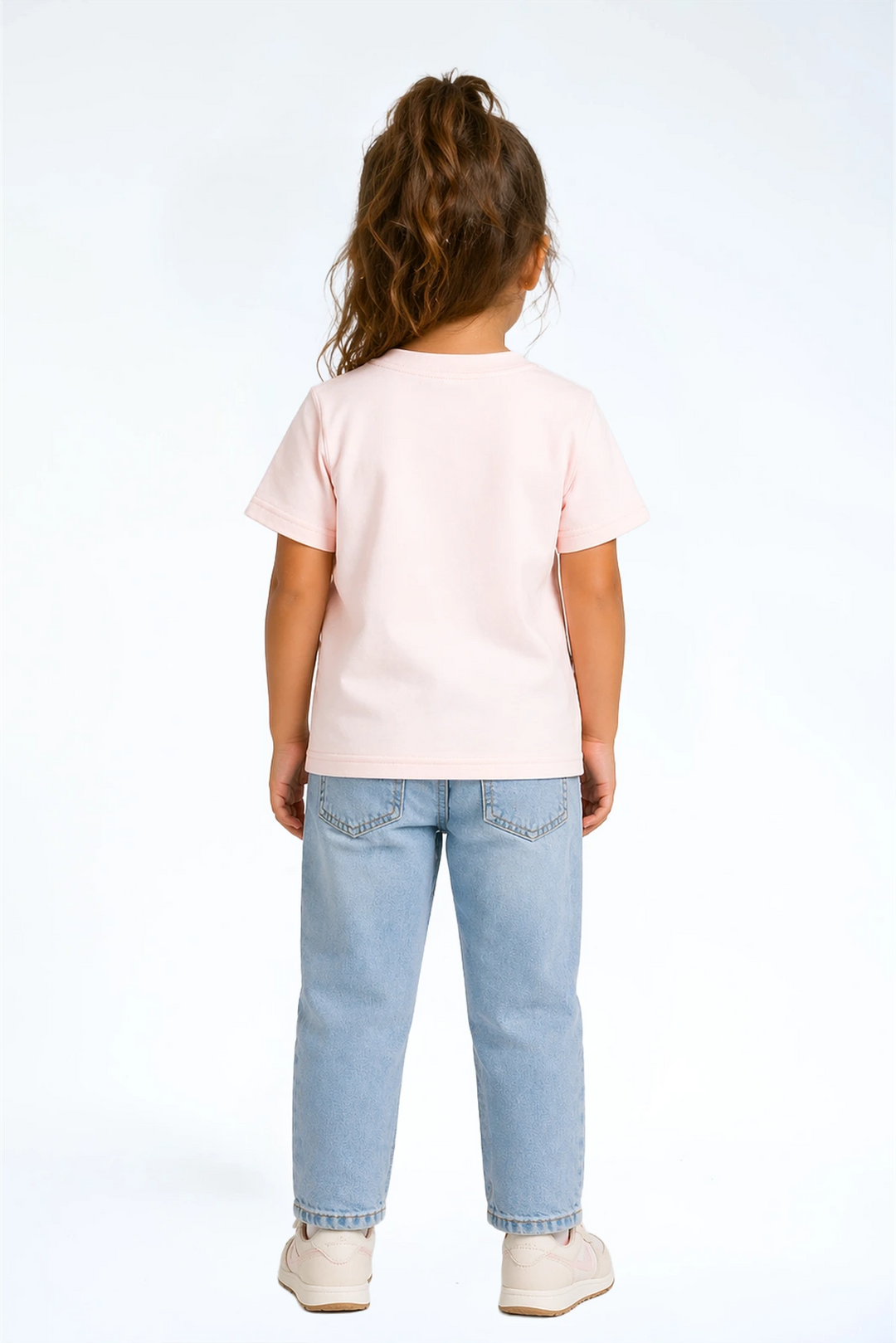 Heavy Tee Essential Lichtroze — zwaar katoenen kinder t-shirt — detail | Donder