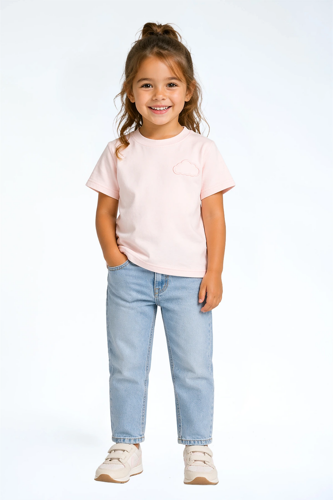 Heavy Tee Essential Lichtroze — zwaar katoenen kinder t-shirt | Donder