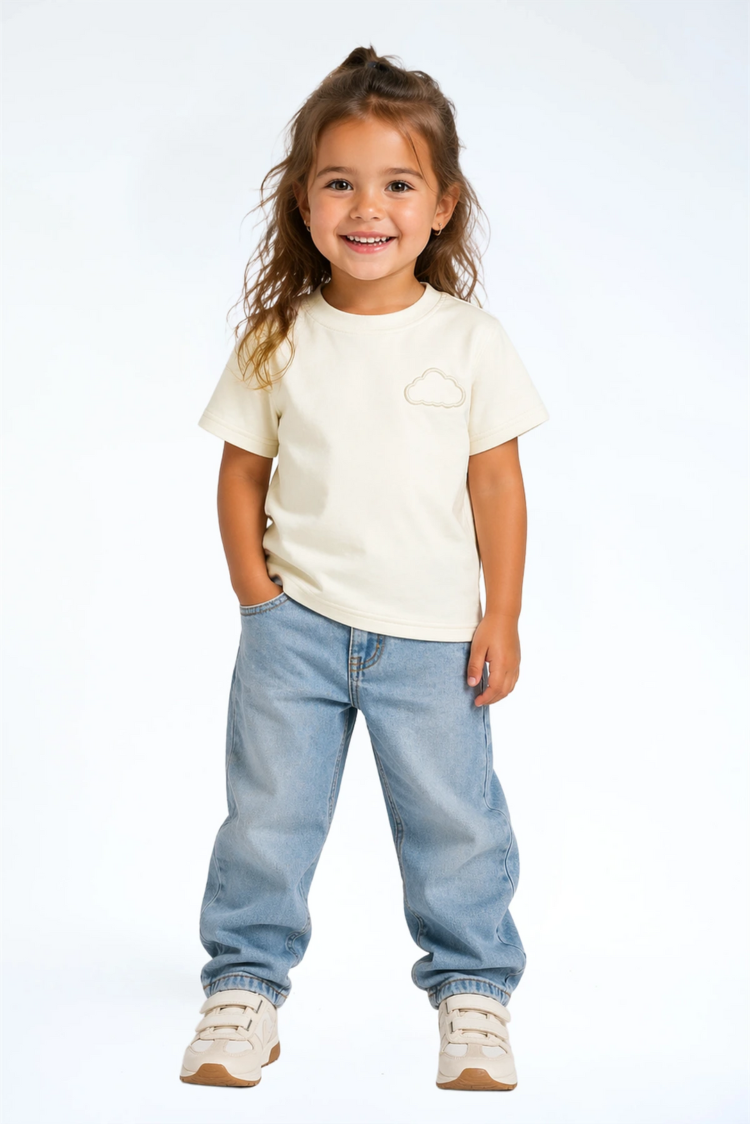 Heavy Tee Essential Off-White — zwaar katoenen kinder t-shirt | Donder