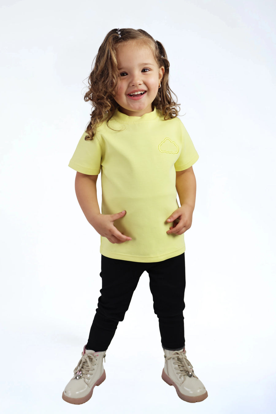 Heavy Tee Essential Kanarie Geel — zwaar katoenen kinder t-shirt | Donder
