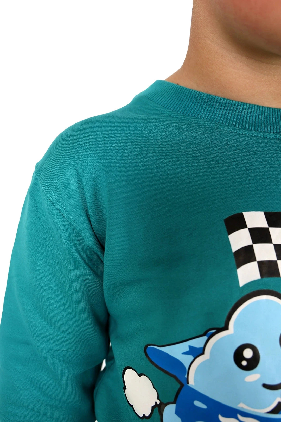 Joggyama Lagoon Drift — combi jogger pyjama kids — styling | Donder