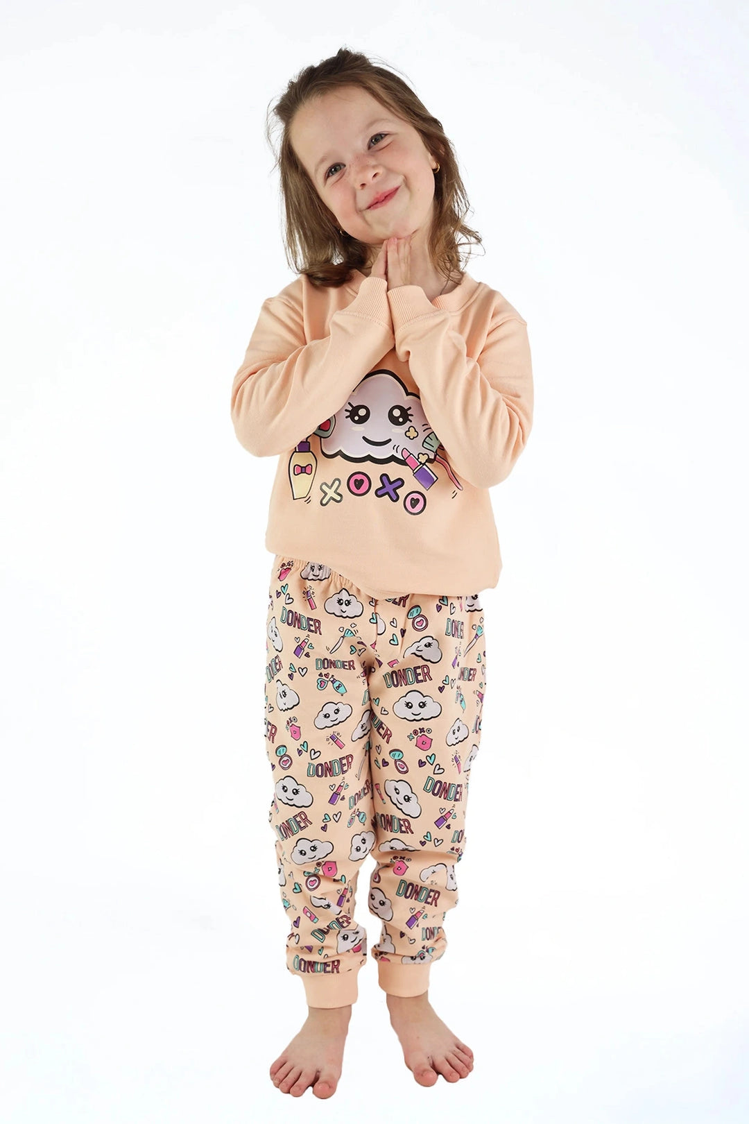 Joggyama Pink Beauty — combi jogger pyjama kids — label | Donder