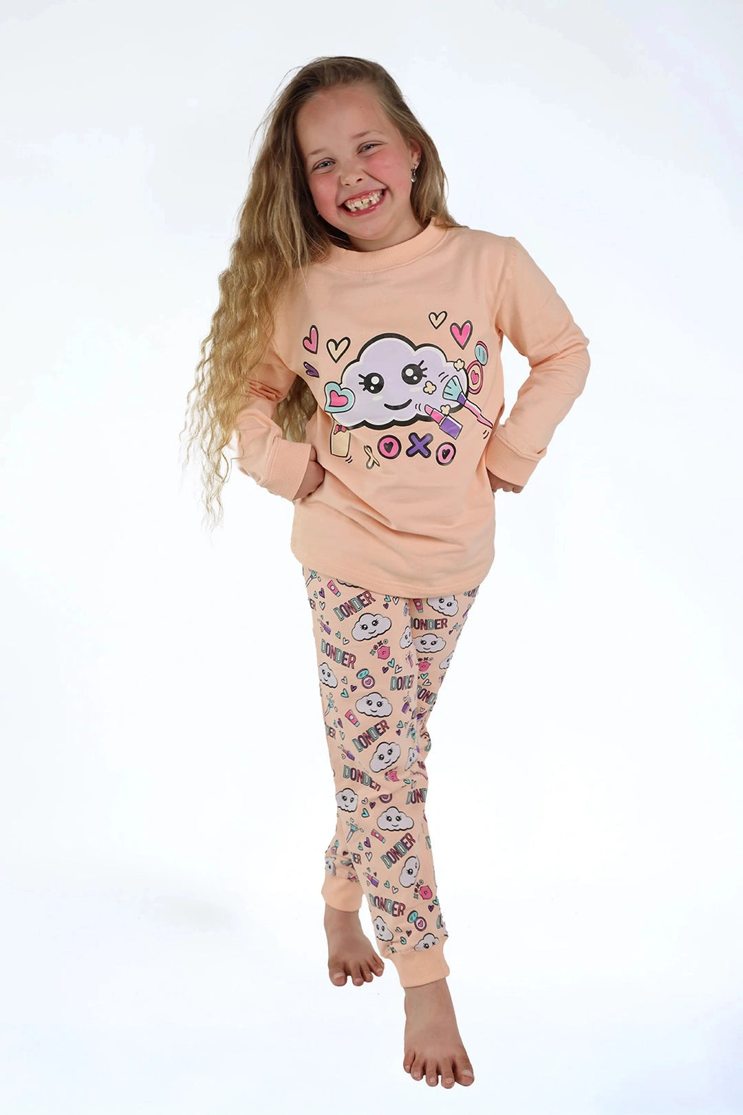 Joggyama Pink Beauty — combi jogger pyjama kids | Donder
