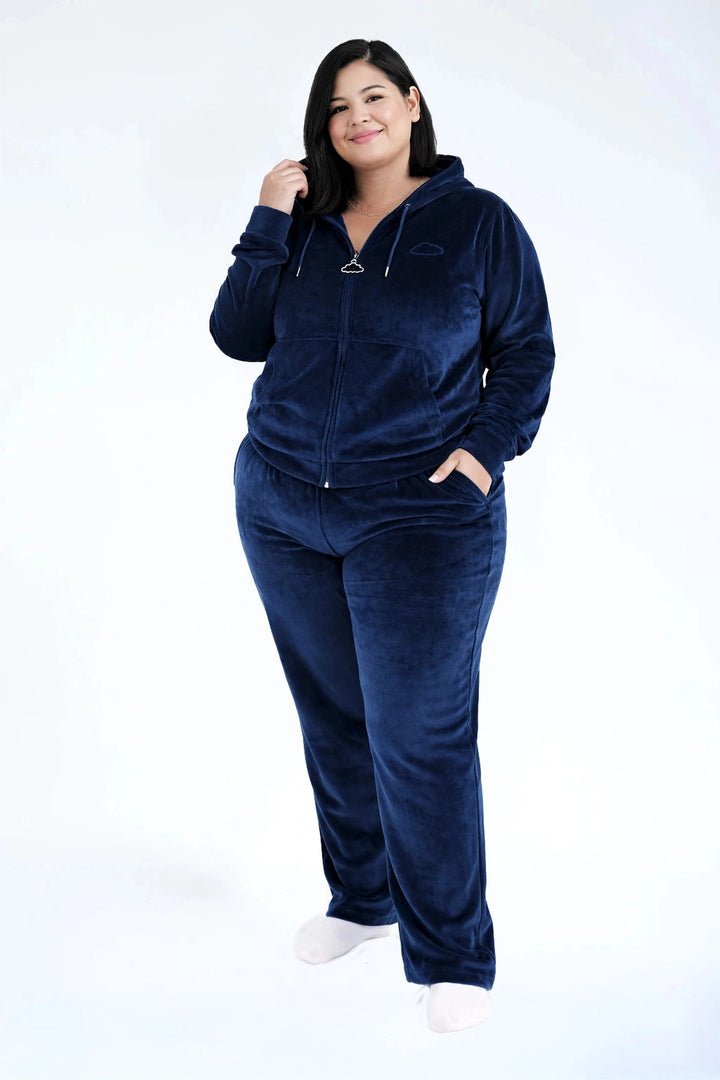 Velvet Broek Midnight Navy — fluwelen twinning broek — variant | Donder