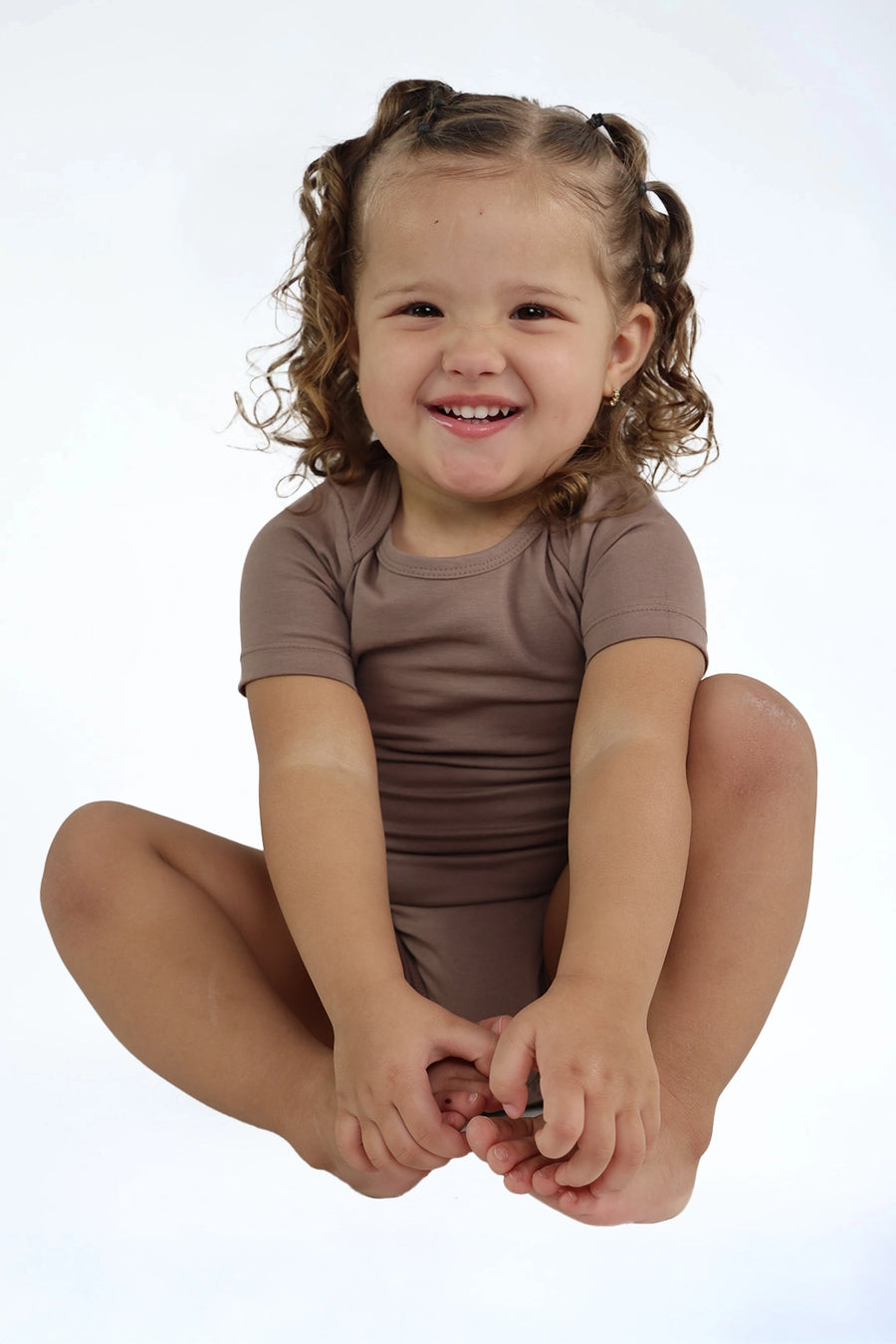 Romper Plainly Perfect bruin — zachte baby romper | Donder