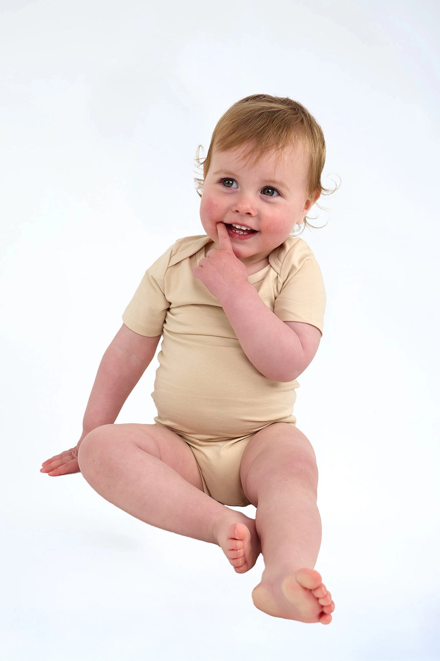 Romper Plainly Perfect taupe — zachte baby romper | Donder