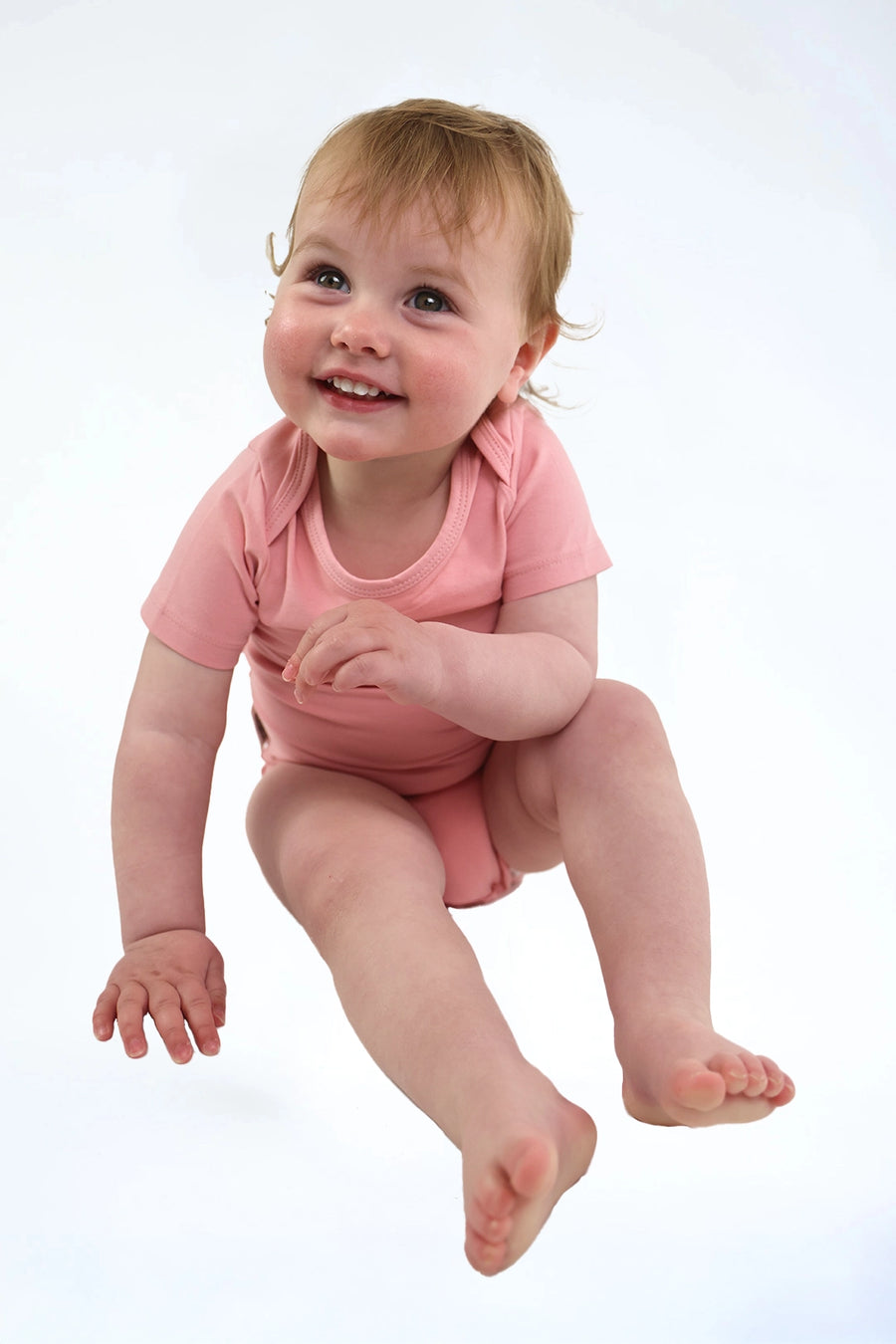 Romper Plainly Perfect zalm roze — zachte baby romper | Donder