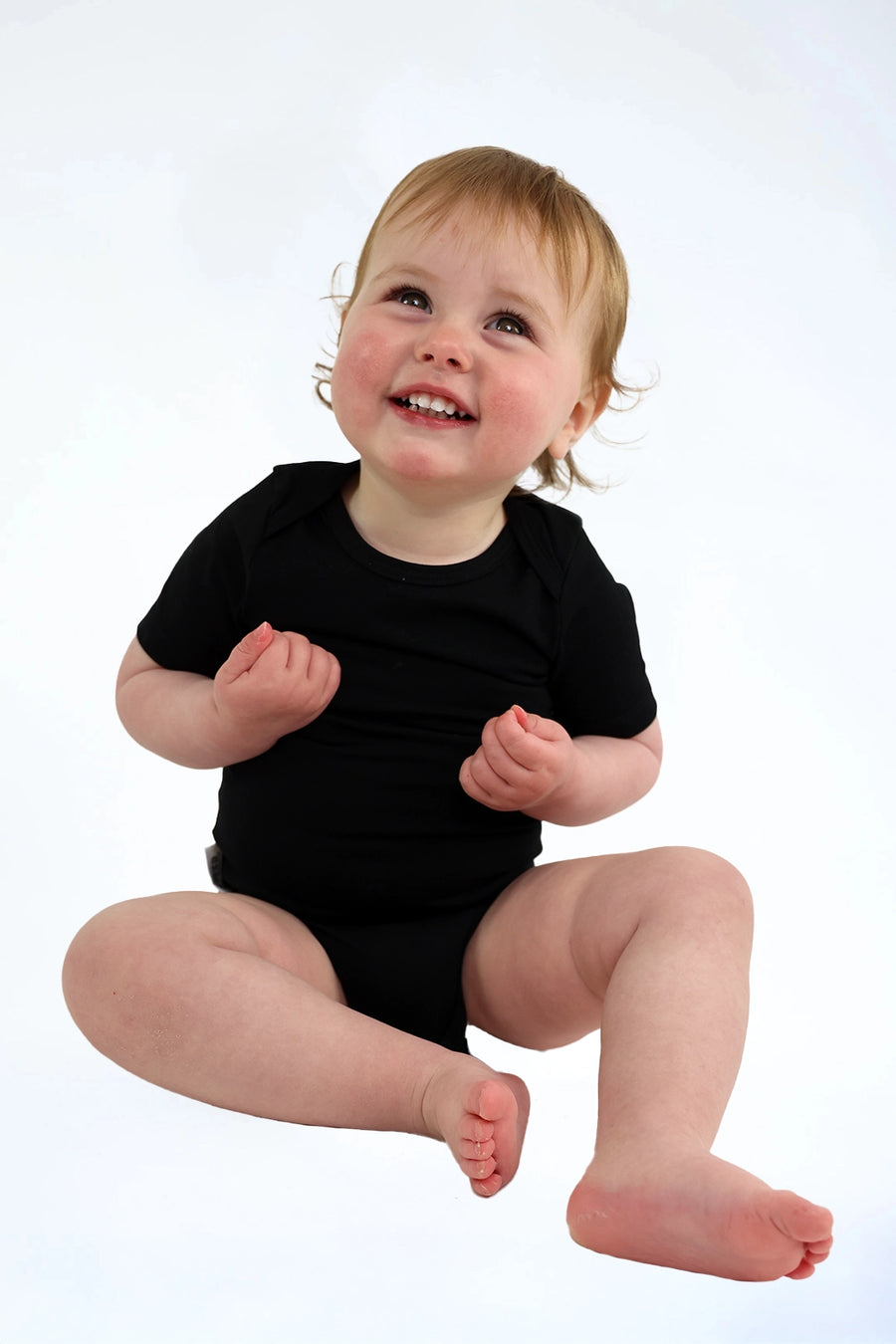 Romper Plainly Perfect zwart — zachte baby romper | Donder
