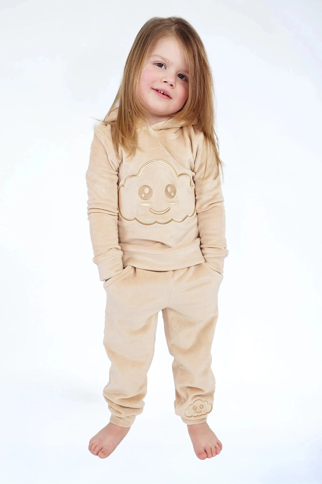 Velvet Suit Banana Freeze — luxe fluwelen kinderpak — maat detail | Donder