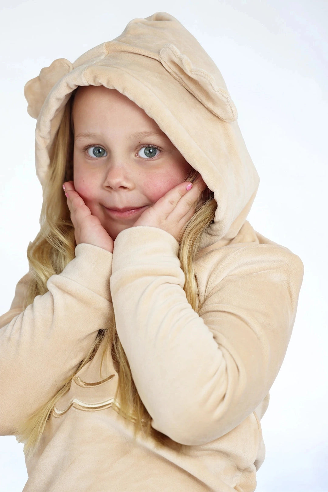 Velvet Suit Banana Freeze — luxe fluwelen kinderpak — achterkant | Donder