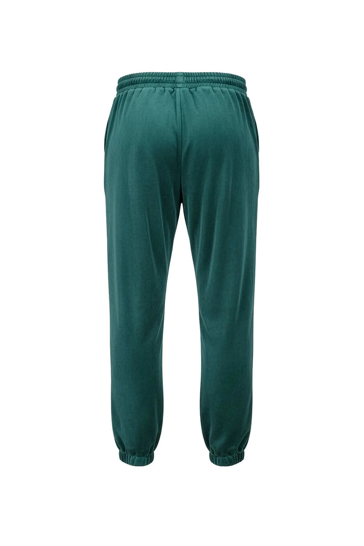 Velvet Jogger Forest Green — fluwelen twinning jogger — achterkant | Donder