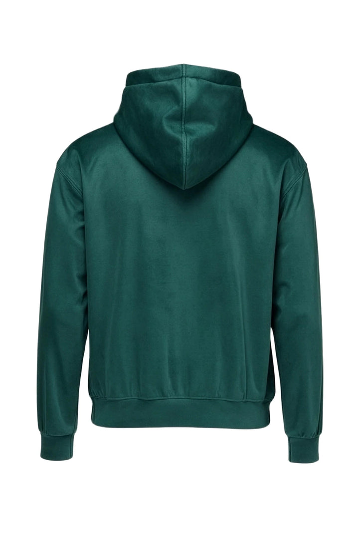Velvet Trui Forest Green — fluwelen twinning trui groen — achterkant | Donder