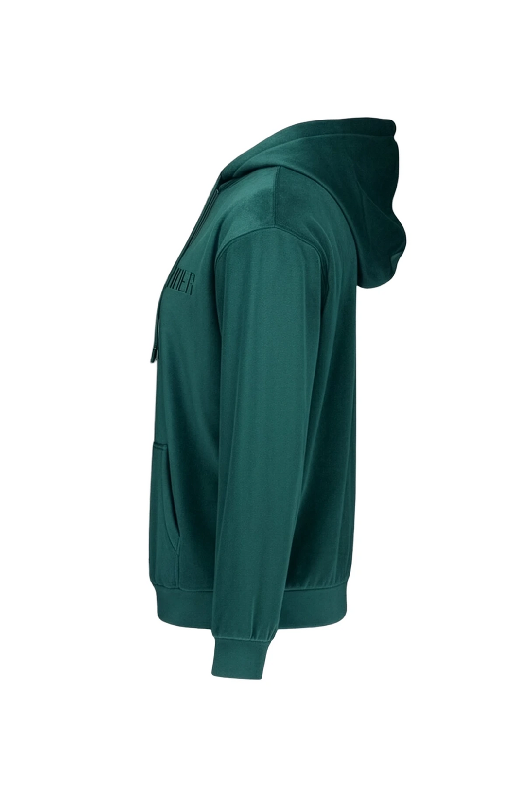 Velvet Trui Forest Green — fluwelen twinning trui groen — op model | Donder