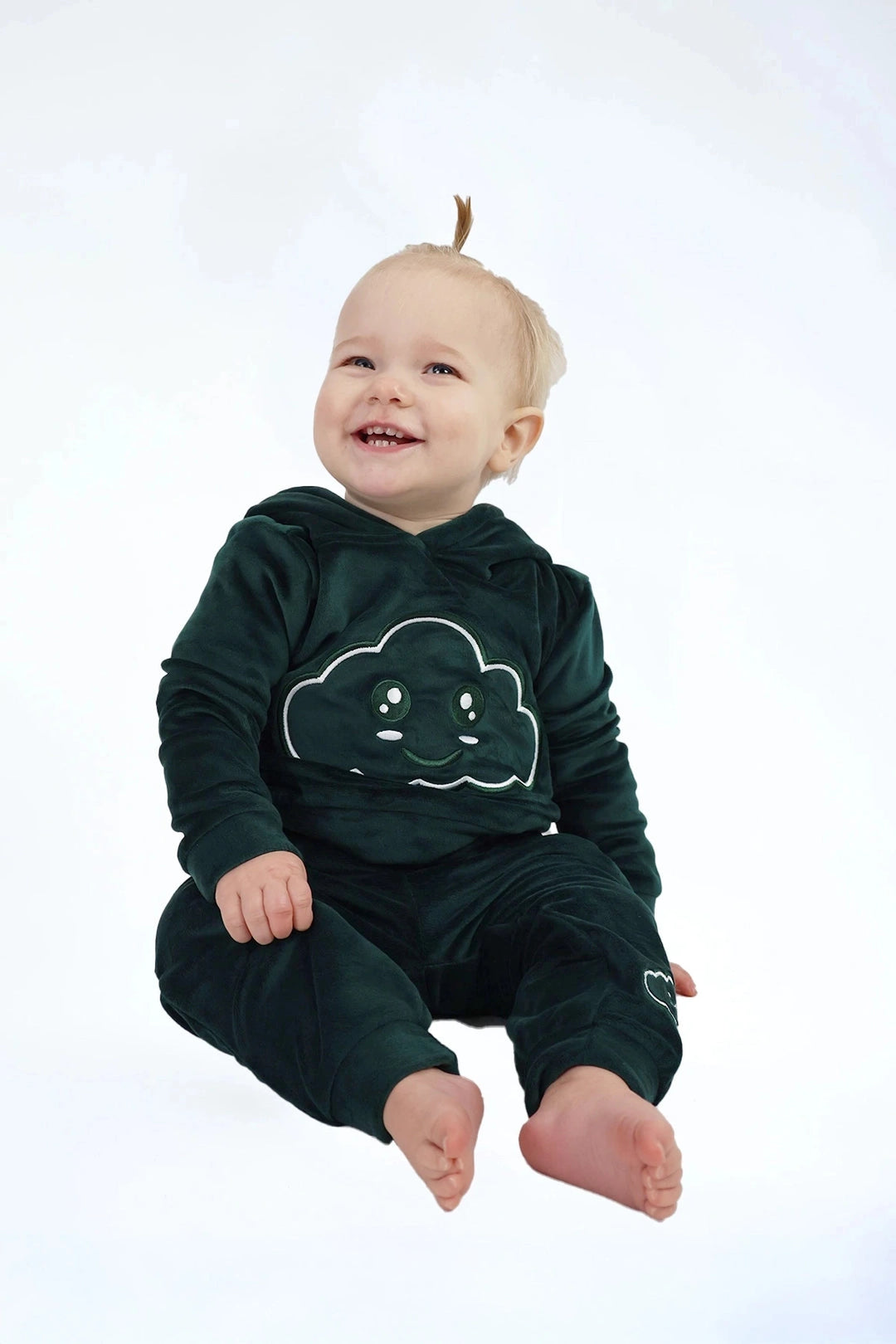 Velvet Suit Forest Green — luxe fluwelen kinderpak groen — pasvorm | Donder