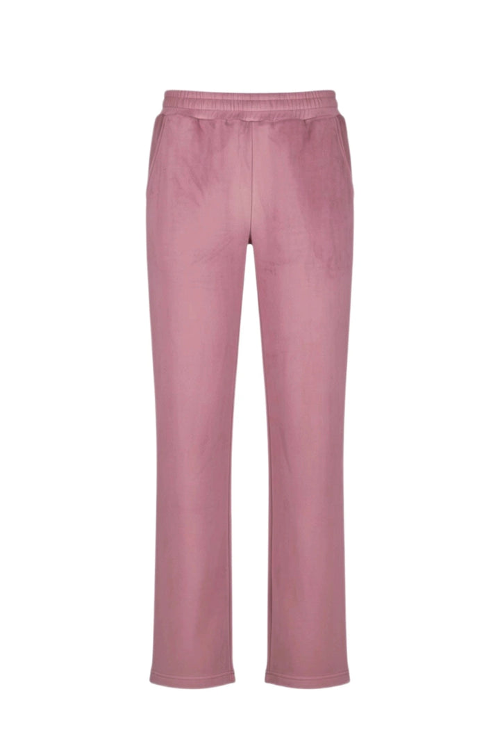 Velvet Broek Metallic Berry — fluwelen twinning broek — close-up | Donder