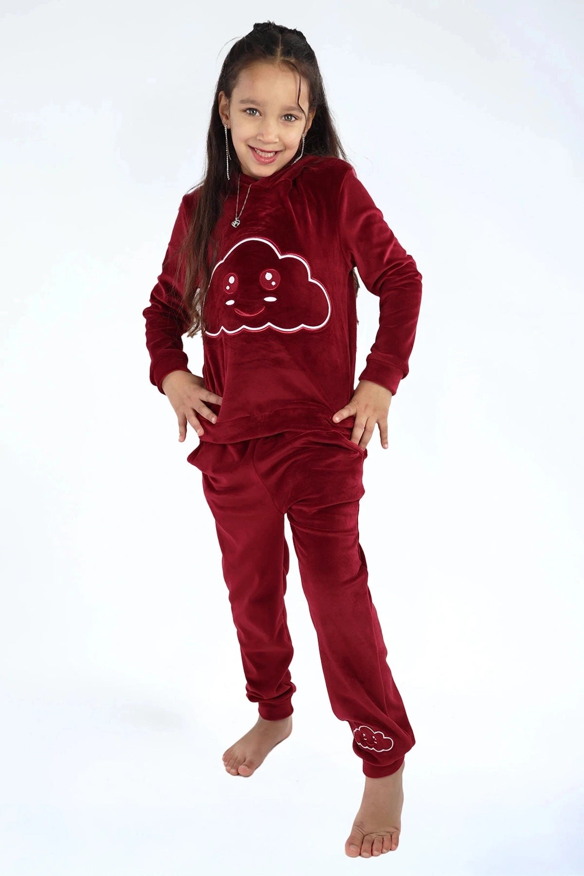 Velvet Suit Red Velvet — luxe fluwelen kinderpak rood — styling | Donder