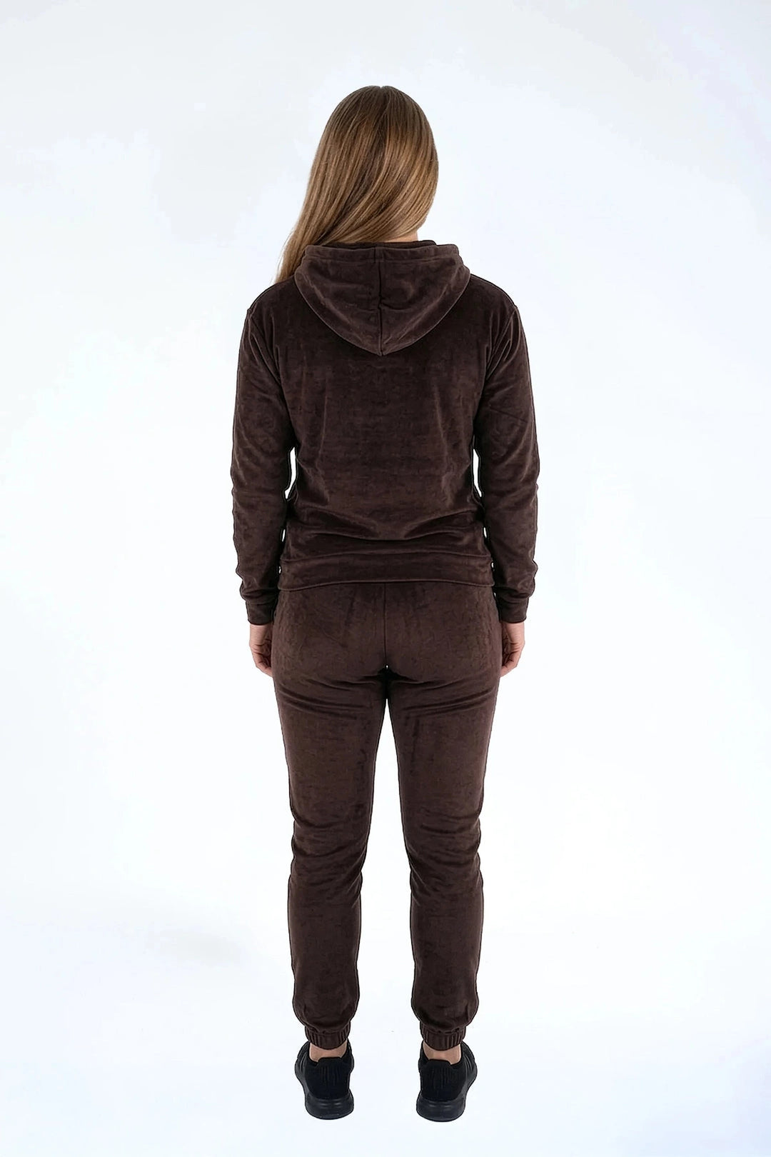 Velvet Jogger Teddy Brownie — fluwelen twinning jogger — close-up | Donder