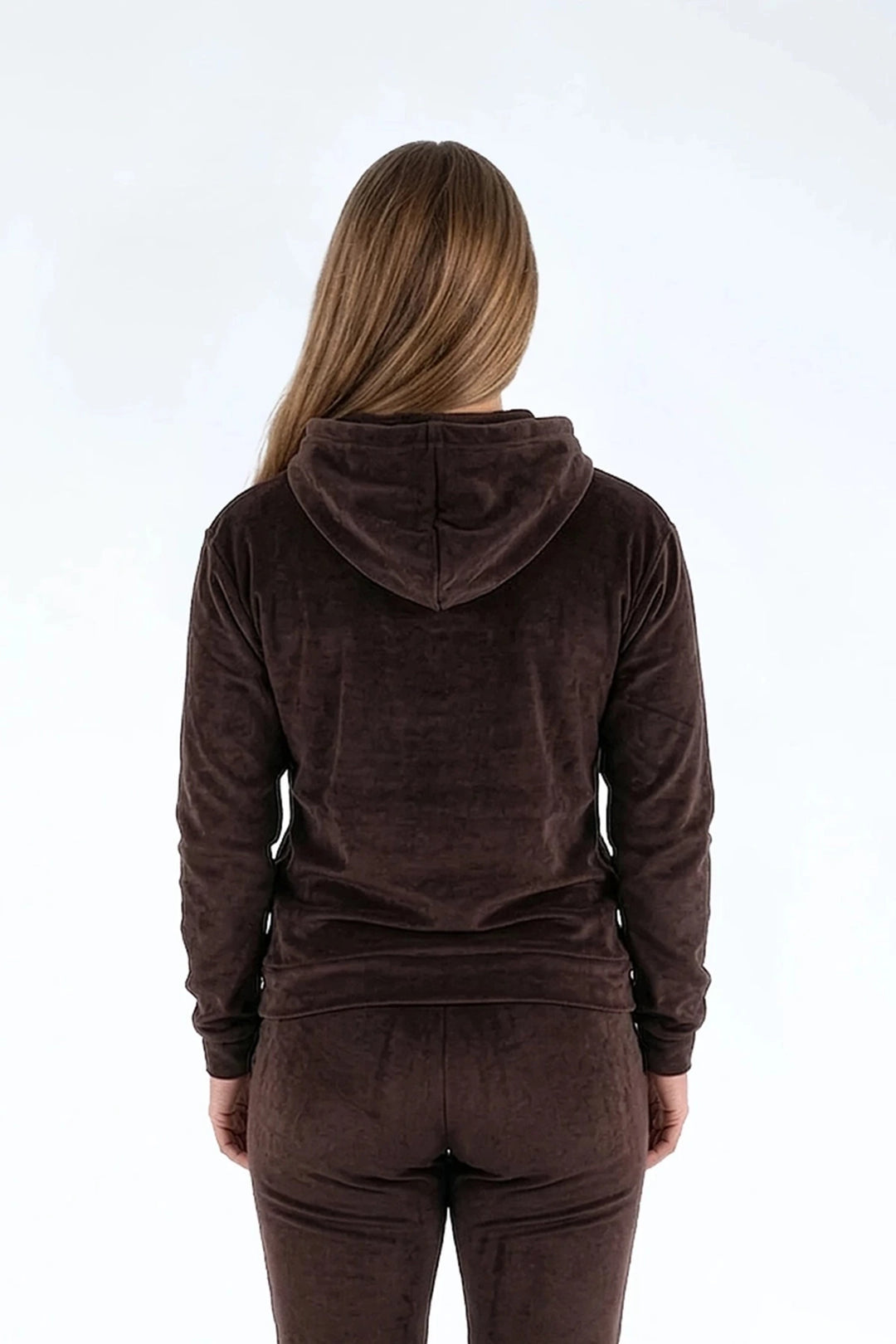 Velvet Trui Teddy Brownie — fluwelen twinning trui bruin — detail | Donder