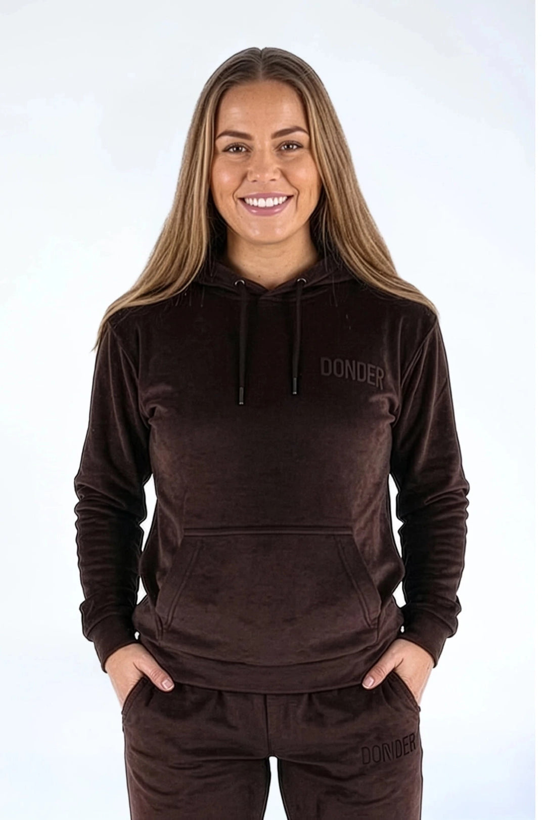Velvet Trui Teddy Brownie — fluwelen twinning trui bruin | Donder