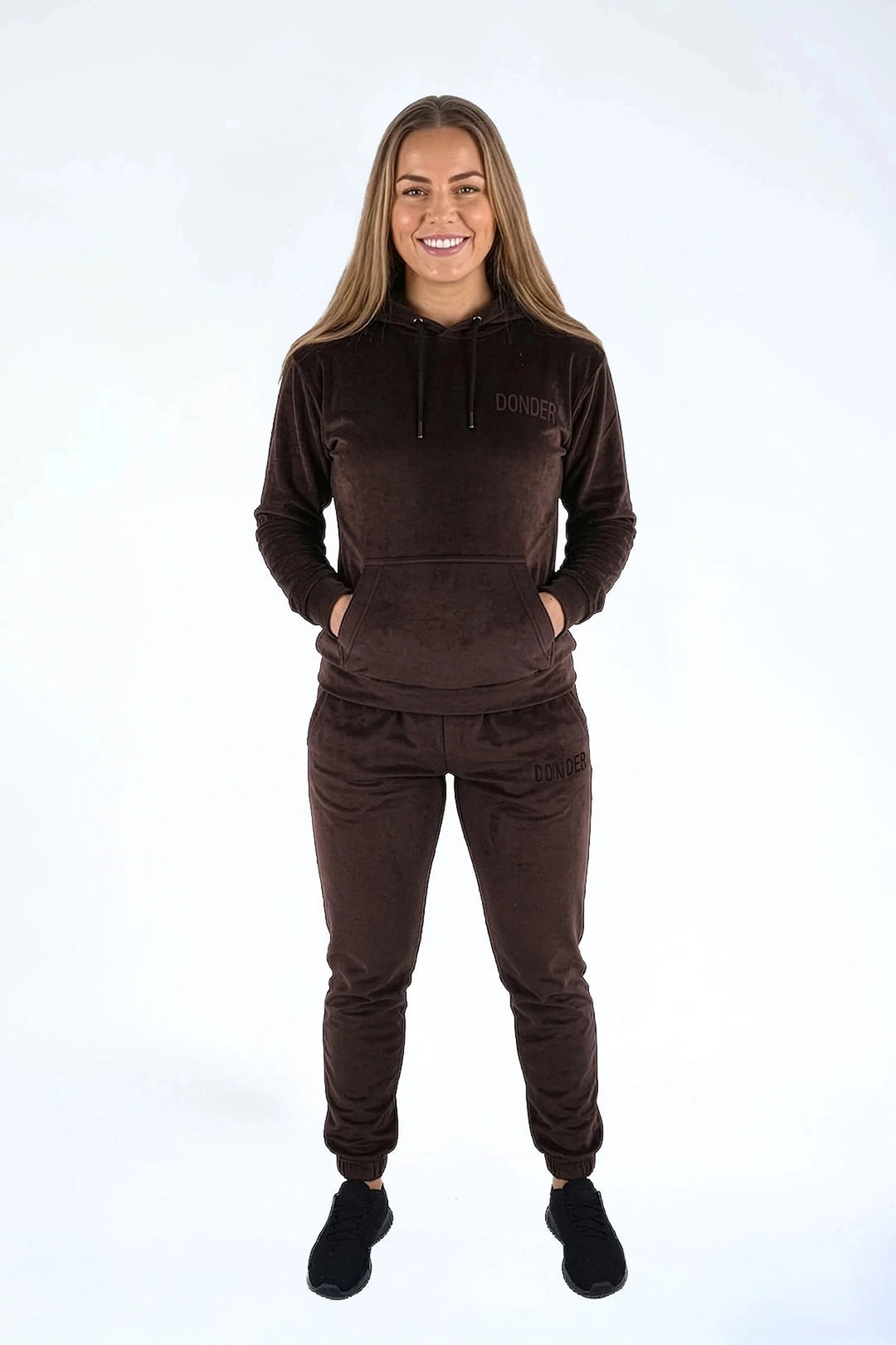 Velvet Jogger Teddy Brownie — fluwelen twinning jogger — styling | Donder