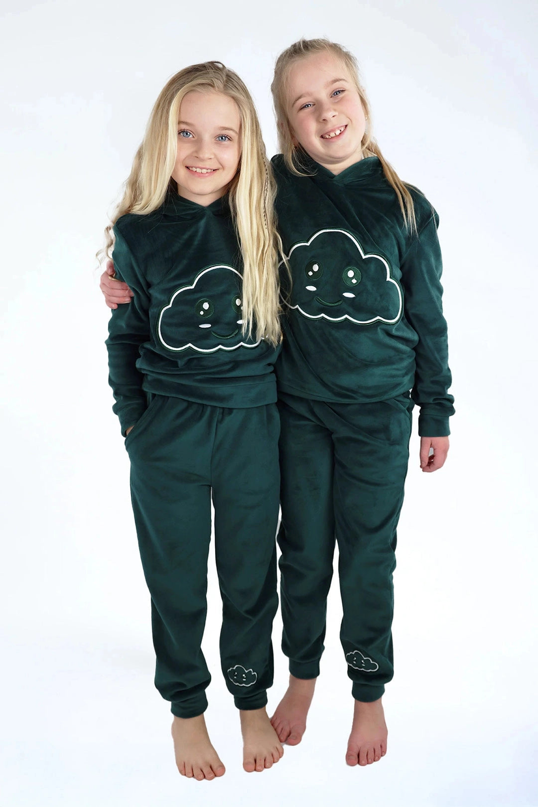 Velvet Suit Forest Green — luxe fluwelen kinderpak groen — styling | Donder