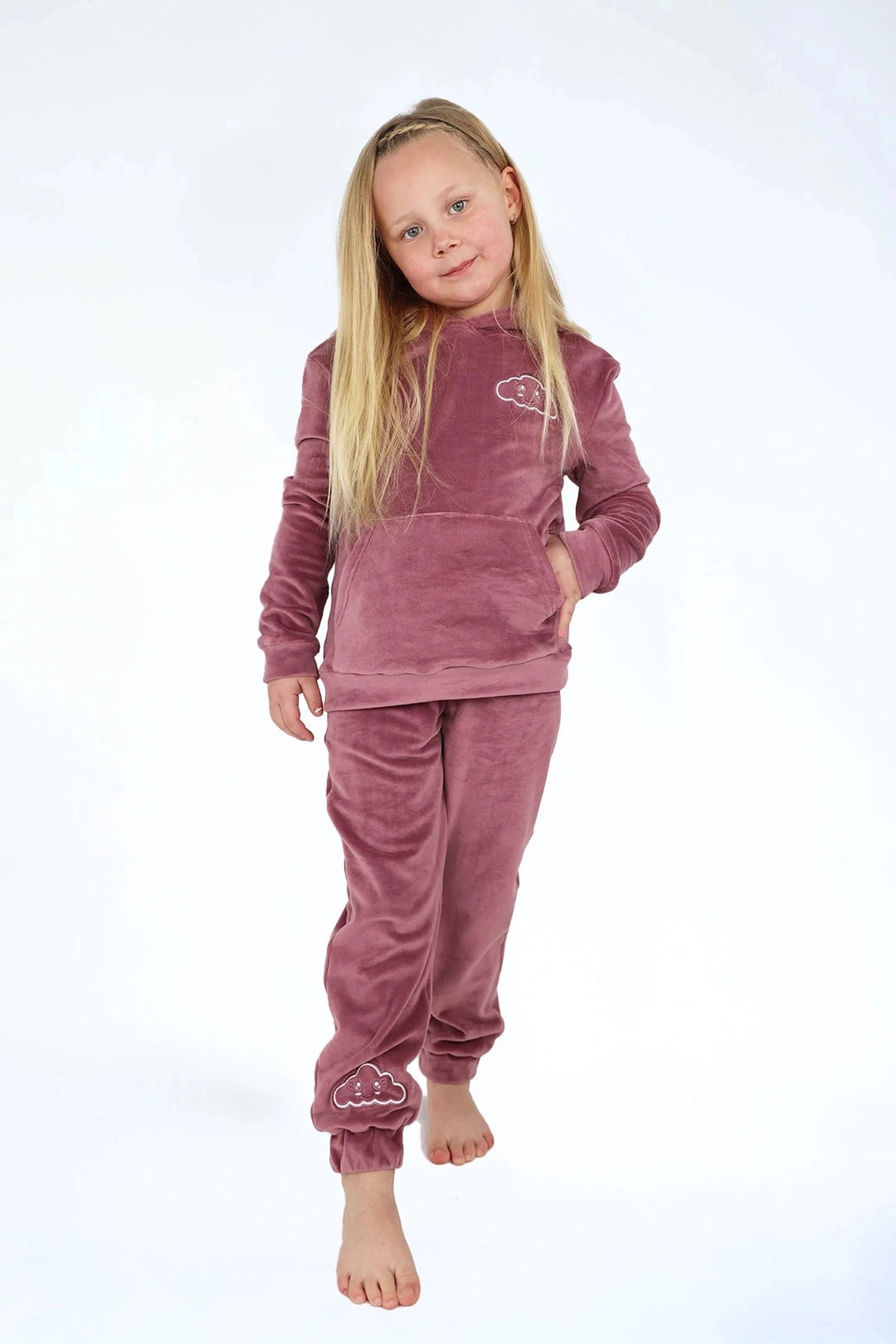 Velvet Suit Metallic Berry — luxe fluwelen kinderpak | Donder