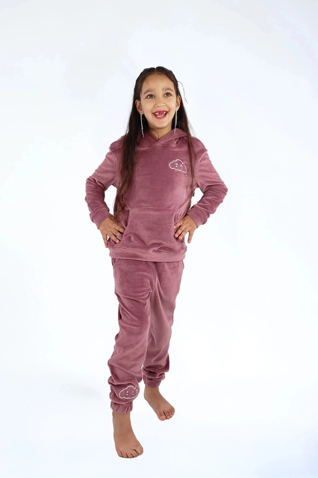 Velvet Suit Metallic Berry — luxe fluwelen kinderpak — pasvorm | Donder