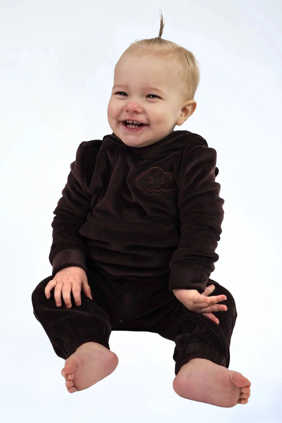 Velvet Suit Teddy Brownie — luxe fluwelen kinderpak bruin — pasvorm | Donder