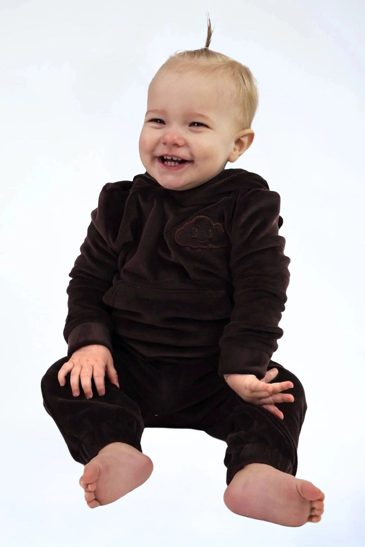 Velvet Suit Teddy Brownie — luxe fluwelen kinderpak bruin — pasvorm | Donder